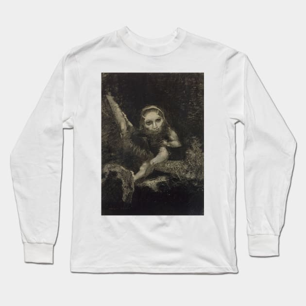 Caliban by Odilon Redon Long Sleeve T-Shirt by Classic Art Stall